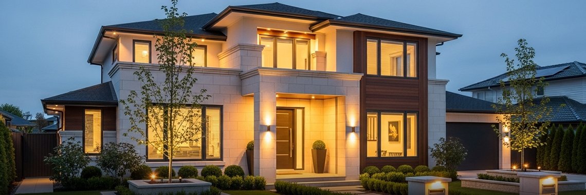 Double Storey House Facade Dean Site: Innovative Lighting and Landscaping for Your Façade