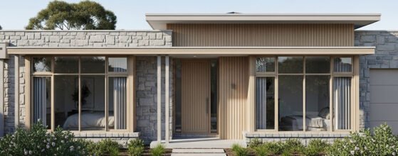 Double Storey House Facade Truganina Stone Cladding vs. Timber Accents – Which is Right for You
