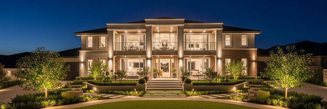 Double Storey House Facade Lara: The Role of Lighting in Highlighting Your Facade at Night