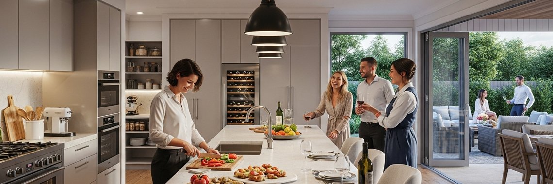 Custom Home Builder Dean Site: Kitchen Design Tips for Entertaining