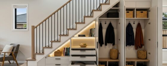 Double Storey Home Designs Aintree How to Utilize Under-Stair Storage