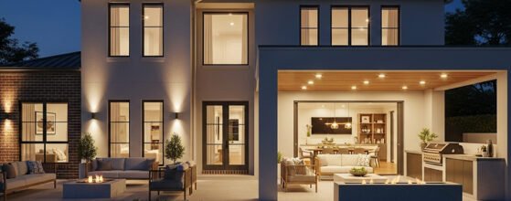 Double Storey House Facade Lara The Importance of Exterior Lighting